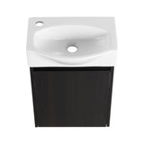 16 "Bathroom Vanity Sink Combo for Space, Modern Bathroom Vanity with Ceramic Sink, W1972P190340