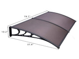 200 x 100 Household Application Door & Window Rain Cover Eaves Canopy Brown & 78561718