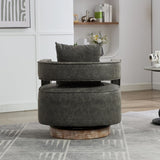 29.1"W Swivel Accent Open Back Barrel Chair Modern Comfy Sofa Chair With Weathered Base For Nursery W1298P241832