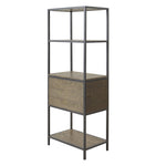 ZUN 3-Shelf Bookcase with Storage Cabinet B035118581