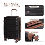 5-Piece Set ,PP Hardshell Carry on Luggage Set with TSA W284P210221
