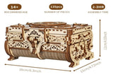 3D Wooden Puzzle model Kits Antique Jewel Box DIY Home Decoration Model Birthday or Christmas Gifts 20685023