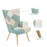 Accent Chair with Ottoman, Living Room Chair and Ottoman Set, Comfy Side Armchair for Bedroom, W56141241