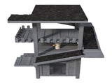 4 Tiers Outdoor Cat House Weatherproof Cat Tree Tower with Waterproof Roof and 2 Doors , Feral Cat 85852645