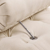 Lewis Bolster Arm Entryway Bench, Sky Neutral Beige Polyester B2719P238173