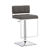 Grey and Chrome Adjustable Bar Stool B062P153517