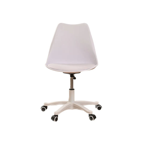 ZUN Armless Office Chair,Ergonomic Small Computer Desk Chair with Wheels,Adjustable Rolling Chair, 16344787