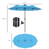Outdoor beach umbrella/Double-Sided Market Umbrella 21399626
