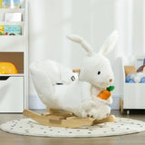 Baby rocking horse toy with music playback White rabbit shape 58883627
