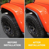 Front & Rear Fender Flares Compatible with 2007-2017 Jeep Wrangler JK JKU, Off-Road Wheel Flares W2801P235722