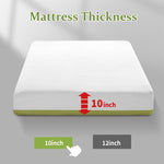 ZUN 10 Inch Gel Memory Foam Mattress for Cool Sleep, Pressure Relieving, Matrress-in-a-Box, King Size 69606314