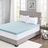 Hypoallergenic 3" Cooling Gel Memory Foam Mattress Topper with Removable Cooling Cover B03595142