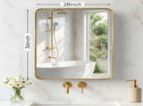 Anti-Fog Bathroom Wall Mirror 28" x 36" Shatterproof Vanity Mirror with Rectangular Metal Frame, 89577337