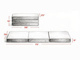 6" Trifold Mattress 75"x38"x6" Lightweight Memory Foam Bed for Guest, Camping, RV 68908199