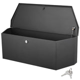 36" Heavy Duty Steel Trailer Tongue Tool Box with Lock and Keys, 12"x12" Utility Storage for Pickup 10907622
