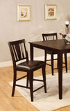 ZUN Set of 2pc Chairs Dark Espresso Finish Solid wood Kitchen Counter Height Chair Dining Room Furniture B011137851