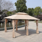 13x10 Outdoor Patio Gazebo Canopy Tent With Ventilated Double Roof And Mosquito net W419P282069
