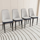 A set of 4 dining chair, modern style chair made of high-quality PU Leather fabric with thick soft 89912963