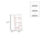 White Bookcase with Three Shelf B062P252200