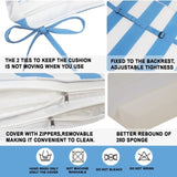 2PCS Set Outdoor Lounge Chair Cushion Replacement Patio Funiture Seat Cushion Chaise Lounge W2911P203966