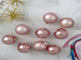 9-Piece Shiny and Matte Pink Glass Ball Christmas Ornament Set 2.5" 92900035