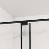 56-60" W x 72" H Semi-Frameless Sliding Shower Door, 5/16" Clear SCGG Tempered Glass, Matte W2011P272617