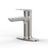 Brushed Nickel Single Handle Bathroom Faucet Deck For 1 or 3 Holes,Laundry Vanity Sink Faucet 14143299