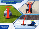 Safe Kids Snow Scooter - Raised Anti-Slip Spots, Directional Bottom, Easy Steering & Balance-Red 39280768