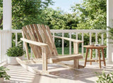 High Fanned Back Outdoor Rocker, 4.5" Wide Armrests Soothing Rocking Motion for Backyard 29305189