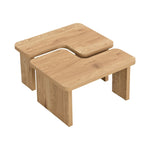 ZUN 47.24*23.62 inch and 35.43*31.49 inch Rectangle Wood Detachable Coffee Table, Single L Shape W2317P233130