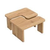 ZUN 47.24*23.62 inch and 35.43*31.49 inch Rectangle Wood Detachable Coffee Table, Single L Shape W2317P233130