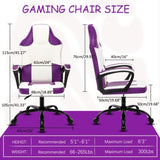 ZUN Video Game Chair Adults, Gaming Chair Office Chair with Handrail, Adjustable Height Gamer Chair 47188927