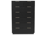 Black P2 Particle Board and Density Board 7241141cm Wavy Pattern Drawer Front Six-Level Seven-Drawer 52145861