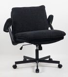 Cross-Legged Friendly Office Chair with Criss Cross Frame, Rolling Casters & Fold-Down Arms, 85266268