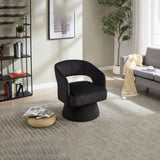 Swivel Barrel Chair, Velvet Accent Armchair 360 Degree Swivel Club Chair for Living Room Bedroom W3244P315821