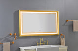 48" x 30" LED Bathroom Mirror with Aluminum Frame, Wall Mounted Vanity Mirror, Anti-Fog, Memory, 3 W928P333058