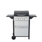 ZUN 3-Burner Propane Gas BBQ Grill, 25650BTU Output With Wire Enamel Cooking Grids For Outdoor Barbecue, W2938P207938