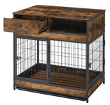 ZUN Furniture Dog Cage Crate with Double Doors ,Rustic Brown,31.5"WX22.64"DX30.59"H W1903P151322