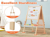 3-in-1 Art Easel Adjustable Double-sided Easel with 4 Paint Cups 93440309