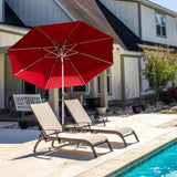 ZUN 10FT Patio Umbrella, Outdoor Table Umbrella with Push Button Tilt and Crank, UV Protection W1859P195380