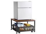 Compact Refrigerator Stand with Storage, Supporting 198 lbs, Portable Fridge Table with 46121334