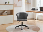 ZUN Home Office Chair, Velvet Fabric Swivel Flower Shape Computer Desk Chair for Home Office or Bedroom W2725P190510