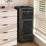 Portable Nail Art Table w/ LED Mirror, Bluetooth, Lockable Drawers, Telescopic Pole - Folding W2700P303415