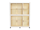 Portable Wardrobe Closet Storage Organizer for Clothes,Clothes Dresser,6 Magnetic Doors-6 Cubes & 2 W2699P327123