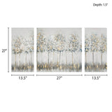 Gold Foil Triptych 3-piece Canvas Wall Art Set B03598852