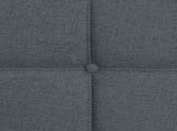 Queen Size Upholstered Platform Bed Frame with Modern Button Tufted Linen Fabric Headboard, No Box W311P195302