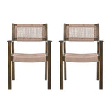 ZUN BRAIDED DINING CHAIR Light Brown N779P202840G