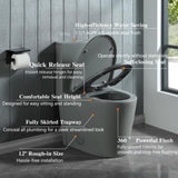 1.1/1.60 GPF Dual-Flush One Piece Toilet, Water-Saving Elongated Comfort Height Floor Mounted, Soft W1573P246723