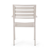 Outdoor Modern Aluminum Dining Chair, Silver 70340.00