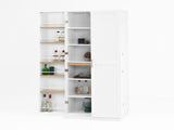 Kitchen Pantry Cabinet White Storage Cabinet Food Pantry with Doors and Adjustable Shelves W409P262446